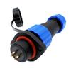 Davitu Electrical Equipments Supplies - Waterproof connector SP16 IP68 cable connector plug & socket Male and Female 2 3 4 5 6 7 9 Pin - (Color: Docking, Pins: 4P) view 4
