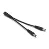 Davitu Electrical Equipments Supplies - 300pcs CCTV Camera 5.5 * 2.1mm 1 To 2 Way DC Jack Splitter Power Cable For Solar PV Plants Battery Case RGBW LED Strip Controller - (Color: Ivory) view 1