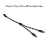 Davitu Electrical Equipments Supplies - 300pcs CCTV Camera 5.5 * 2.1mm 1 To 2 Way DC Jack Splitter Power Cable For Solar PV Plants Battery Case RGBW LED Strip Controller - (Color: Ivory) view 3