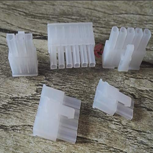 Davitu Electrical Equipments Supplies - 5557 4.2mm 1 * 2 1 * 3 1 * 4 1 * 5 1 * 6Pin male plug Plastic shell for car computer power connector transparent white Housing - (Color: 1x4P)