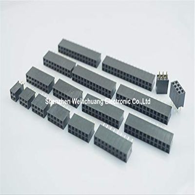 Davitu Electrical Equipments Supplies - 20 pcs per lot 2.54mm 0.10" PCB Female Header 4 6 8 10 12 14 16 18 20 24 26 30 32 40 Pin Dual Row Through Holes Socket Headers - (Color: 20 pcs Pin 2x20)