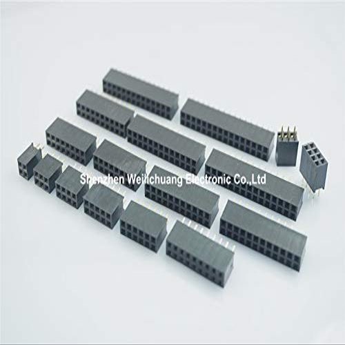 Davitu Electrical Equipments Supplies - 20 pcs per lot 2.54mm 0.10" PCB Female Header 4 6 8 10 12 14 16 18 20 24 26 30 32 40 Pin Dual Row Through Holes Socket Headers - (Color: 20 pcs Pin 2x20)