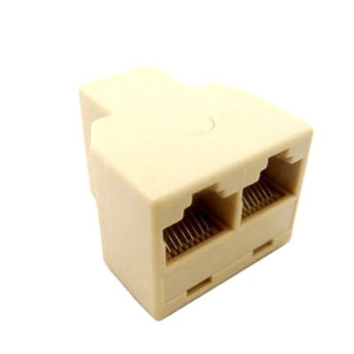 Davitu Electrical Equipments Supplies - RJ45 Ethernet Cable LAN Port 1 to 2 Socket Splitter RJ45 Splitter Connector CAT5 LAN Ethernet Splitter Adapter 8P8C Network