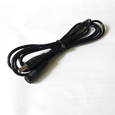 Davitu Electrical Equipments Supplies - 100pcs 1m 12V DC Power Cord 5.5 * 2.1mm Male Female Power Adapter Extension Cable CCTV Camera Extend Wire white black - (Color: 100pcs Black 1m)