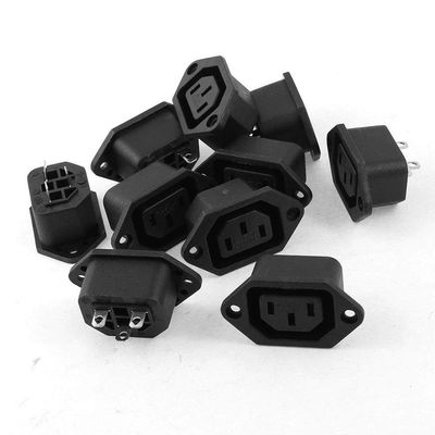 Davitu Electrical Equipments Supplies - 10 Pcs IEC 320 C13 Screw Type Power Socket Connector AC 250V 10A