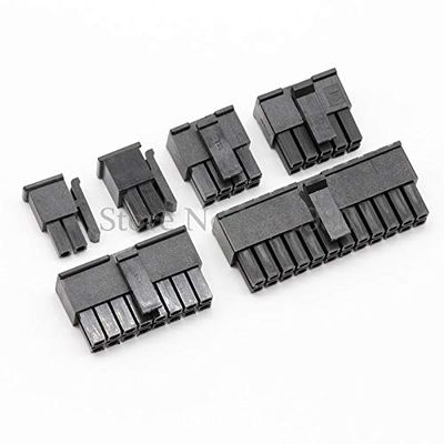 Davitu Electrical Equipments Supplies - 50PCS Molex 3.0mm Pitch 5557/5559 Male Housing 2/4/6/8/10/12/14/16/18/20/22/24P PCM Mounted - (Color: 2P)