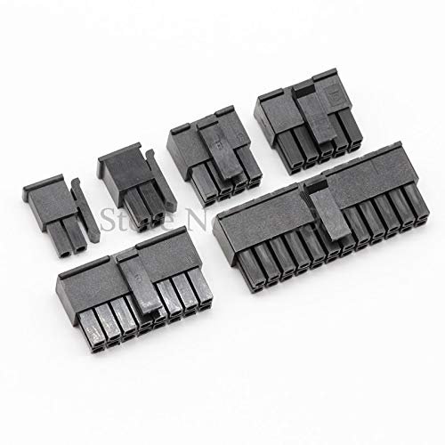 Davitu Electrical Equipments Supplies - 50PCS Molex 3.0mm Pitch 5557/5559 Male Housing 2/4/6/8/10/12/14/16/18/20/22/24P PCM Mounted - (Color: 2P)