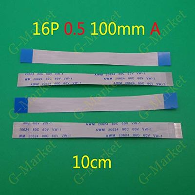 Davitu Electrical Equipments Supplies - 2-200pcs/lot FFC FPC flat flexible cable 0.5mm pitch 16 pin Forward Length 100mm Width 8.5mm Ribbon Flex Cable type A 16pin 16p - (Package: 200pcs)