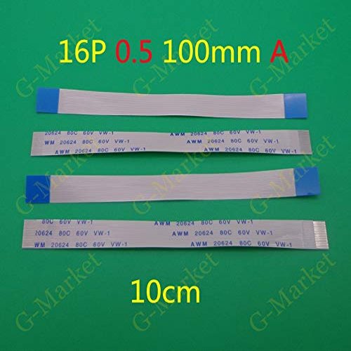 Davitu Electrical Equipments Supplies - 2-200pcs/lot FFC FPC flat flexible cable 0.5mm pitch 16 pin Forward Length 100mm Width 8.5mm Ribbon Flex Cable type A 16pin 16p - (Package: 200pcs)