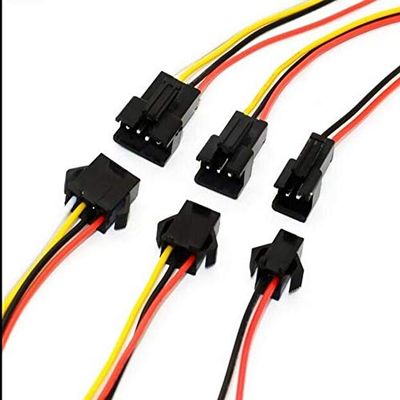 Davitu Electrical Equipments Supplies - 10 Pair=10 Female+10 male Micro SM 2.54 2P 3P 4Pin Male & Female Plug Connector With Wire Cables Length: 200mm - (Color: 3P)