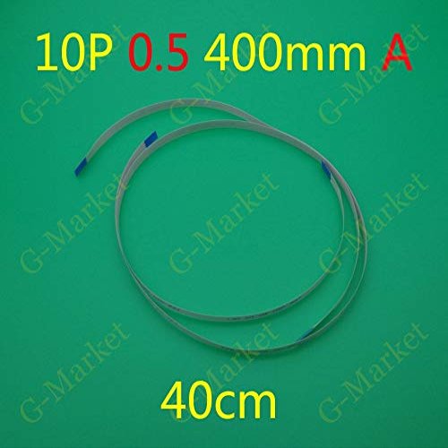Davitu Electrical Equipments Supplies - 2-100pcs FFC FPC flat flexible cable 0.5mm pitch 10 pin 10PIN A Forward Length 400mm Width 5.5mm Ribbon Flex Cable - (Package: 20pcs)