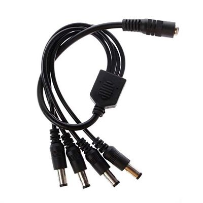 Davitu Electrical Equipments Supplies - 2018 1Female to 2/3/4/5 Male Plug 5.5x2.1mm Port 12V DC Power Adapter Splitter Cable W-store Oct31_A - (Color: 4)
