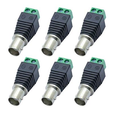 Davitu Electrical Equipments Supplies - 10pc/lot Q9 Surveillance Camera BNC Screw Terminal block BNC Female Connector UTP Video Balun CCTV system Adapter Solderless