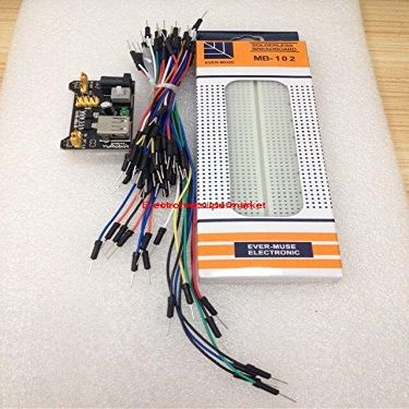 Davitu Electrical Equipments Supplies - Bread board kit =3.3V/5V MB102 Breadboard power module+MB-102 830 points Solderless Prototype +65 Flexible jumper wires