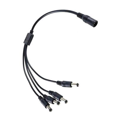 Davitu Electrical Equipments Supplies - 1DC Female To 4 Male Connector Wire Plug Power Cord Adapter Connector Cable Splitter For CCTV Camera Security And LED Strip HQ
