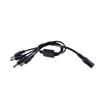 Davitu Electrical Equipments Supplies - 1DC Female To 4 Male Connector Wire Plug Power Cord Adapter Connector Cable Splitter For CCTV Camera Security And LED Strip HQ view 3