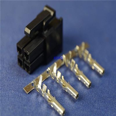 Davitu Electrical Equipments Supplies - 5 Sets 4.2 mm 4 PIN Receptacle Housing PC computer EPS CPU ATX 4Pin 2x2 P Power Connector Shell Crimp Terminal Contact Pin