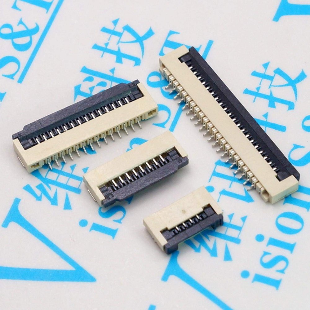 Davitu Electrical Equipments Supplies - 20PCS/LOT 1.0MM flip-over bottom FPC connector 4P 58 10 12 20P 22P 26P 30P layout seat - (Pins: 10P)