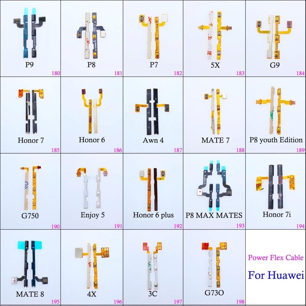 Davitu Electrical Equipments Supplies - cltgxdd Power ON OFF Volume Camera Key Button Switch Flex Cable For Huawei p8 P7 P9 5X G9 Honor7 6 Awn4 mate7 g750 enjoy5 4x 3c - (Color: 181-P8)