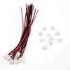 Davitu Electrical Equipments Supplies - 2 Pin JST XH Connector Plug 10 Sets Mini Micro 2.54mm With 24AWG Wires Cables 150mm Length Pin Connectors Terminals view 1