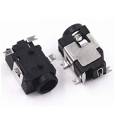 Davitu Electrical Equipments Supplies - 10PCS DC031A DC Power Supply Jack Socket Female Panel Mount Connector 3.5mm 1.35mm DC-031A 3.5*1.35