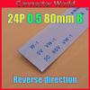 Davitu Electrical Equipments Supplies - 2-100pcs/lot FFC FPC 24pin flat flexible cable 0.5mm pitch 24 pin reverse Length 80mm Width 12.5mm Ribbon 24p Flex Cable - (Color: 20pcs) view 2