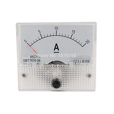 Davitu Electrical Equipments Supplies - DC Analog Meter Panel 20A AMP Current Ammeters 85C1 0-20A Gauge