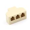 Davitu Electrical Equipments Supplies - 1PCS 1 M To 3 F RJ-11 6P4C Phone Jack Splitter 6P4C RJ11 Telephone Splitter 3 Way Adapter view 1