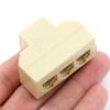 Davitu Electrical Equipments Supplies - 1PCS 1 M To 3 F RJ-11 6P4C Phone Jack Splitter 6P4C RJ11 Telephone Splitter 3 Way Adapter view 3
