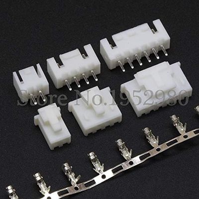 Davitu Electrical Equipments Supplies - 50 Set XHB 2.54MM Connector with Buckle Hole Though Type 2/3/4/5/6/7/8/9/10/11/12 Pin Straight Pin+Housing+Pin - (Color: 2P)