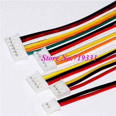 Davitu Electrical Equipments Supplies - 10pcs PH2.0 2.0mm Male Connector with Cable, 2p 3p 4pin 5p 7 8 9 10 12pin - (Pins: 2P)