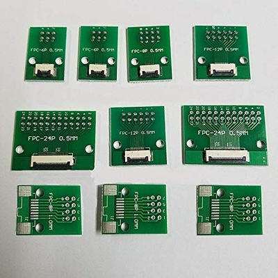 Davitu Electrical Equipments Supplies - FPC/FFC flat cable transfer plate is directly inserted DIY 0.5 mm spacing connector 6P/8P/10P/20P/30P/40P/60P 0.5 change 2.54MM - (Pins: 6P)