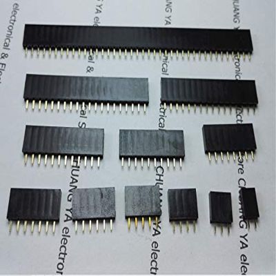 Davitu Electrical Equipments Supplies - 2.54mm 1 * 2P 3P 4P 5P 6P 7P 8P 10P 12P 16P 20P 1x40PIN single row female header Connectors copper needle - (Color: 5P)