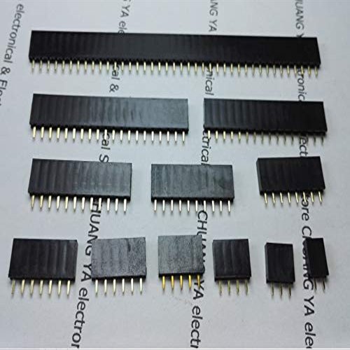 Davitu Electrical Equipments Supplies - 2.54mm 1 * 2P 3P 4P 5P 6P 7P 8P 10P 12P 16P 20P 1x40PIN single row female header Connectors copper needle - (Color: 5P)