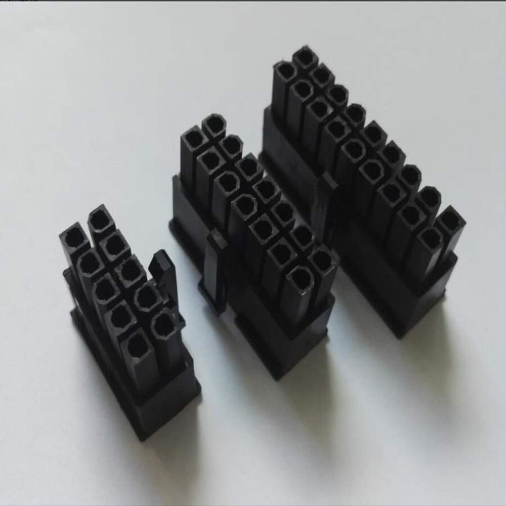 Davitu Electrical Equipments Supplies - 5557 4.2mm 2P 4P 6P 8P 10P 12P 14P 16P 18P 20P 24P black male plug plastic shell for computer power connectors Housing - (Color: 2x4P)