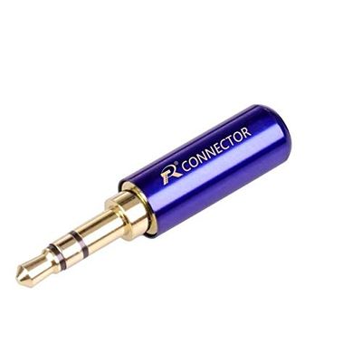 Davitu Electrical Equipments Supplies - 10pcs/lot 3 Poles Stereo 3.5mm Connector Copper Tube Gold Plated 3.5mm Mini Jack Stereo Male Plug Earphone Headphone Adapter - (Color: Blue)