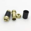 Davitu Electrical Equipments Supplies - 2Pcs HiFi Carbon Fiber Pants Boot Y Splitter 1 to 2 Speaker RCA Cable Audio DIY Earphone Wire Connector Black Gold Silver - (Color: Gold) view 4