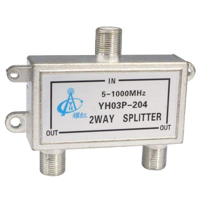Davitu Electrical Equipments Supplies - 2 Way 204 distributor signal splitter Connector CATV Coaxial Cable Splitter 1 In 2 Out f-type connector Cable TV signal splitter