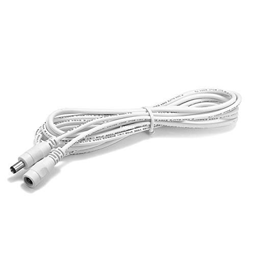 Davitu Electrical Equipments Supplies - 100pcs 1M 5.5x2.1mm DC 12V Power Extension Cable Adapter Black White For CCTV Camera Home Security LED Strip Light - (Color: White)