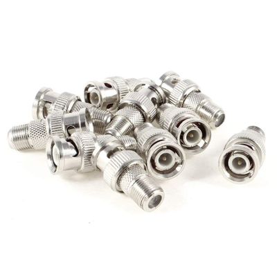 Davitu Electrical Equipments Supplies - BNC Male to F Female CCTV Camera Coax Cable Connector(Pack of 10)