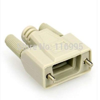 Davitu Electrical Equipments Supplies - 5pcs black Db9 shell serial rs232 shell platic - (Color: Beige)