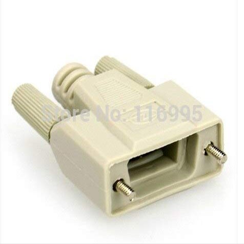Davitu Electrical Equipments Supplies - 5pcs black Db9 shell serial rs232 shell platic - (Color: Beige)
