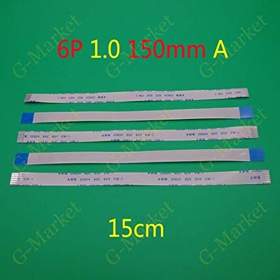 Davitu Electrical Equipments Supplies - 2-500pcs/lot 6pin FFC FPC flat flexible cable 1.0mm pitch 6 pin A Forward Length 150mm Width 7mm 6P Ribbon Flex Cable - (Color: 3pcs)
