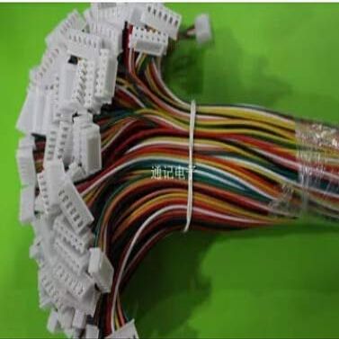 Davitu Electrical Equipments Supplies - XH2.54MM 200MM single-head magnet wire 2P / 3P / 4P / 5P / 6P / 7P / 8P color line length 20CM - (Color: 50pcs 7p)