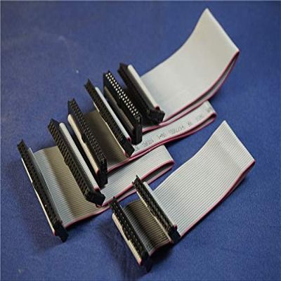 Davitu Electrical Equipments Supplies - 5pcs 2.0 mm IDC Socket Extension Cable 6 8 10 12 14 16 18 20 24 30 34 40 44 50 60 Pin 30 CM ISP JTAG DAP AVR UL2651 1.0 mm Cable - (Color: 14Pin Same Direction)