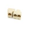 Davitu Electrical Equipments Supplies - 8P8C Network RJ45 Ethernet Cable LAN Port 1 to 2 Socket Splitter RJ45 Splitter Connector CAT5 LAN Ethernet Splitter Adapter view 2