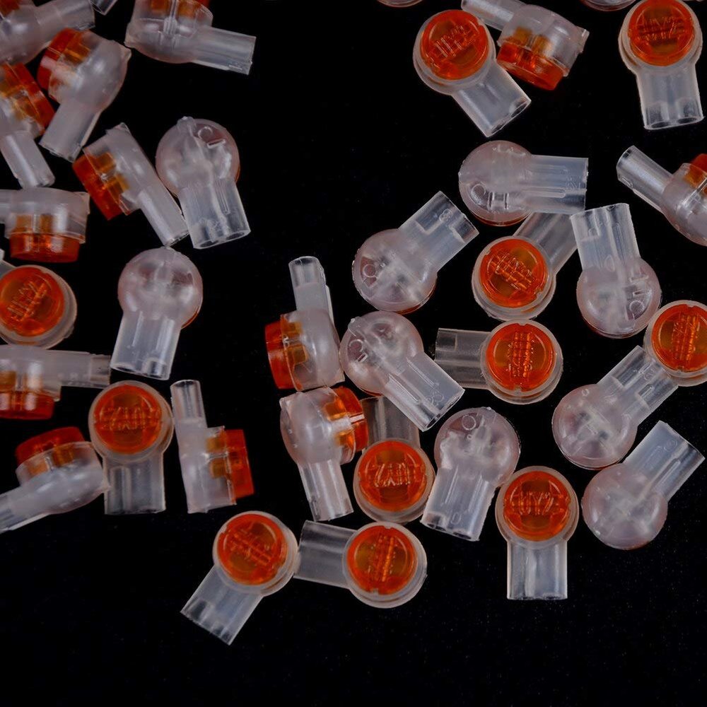 Davitu Electrical Equipments Supplies - 100Pcs UY2 K2 Connector Grease Filling Butt Wire Line Terminal For Telephone Network Line Connection
