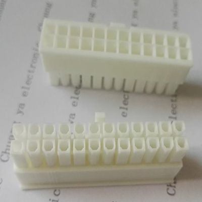Davitu Electrical Equipments Supplies - 4.2mm Milk white 24P 24PIN male for PC computer ATX motherboard power connector plastic shell Housing