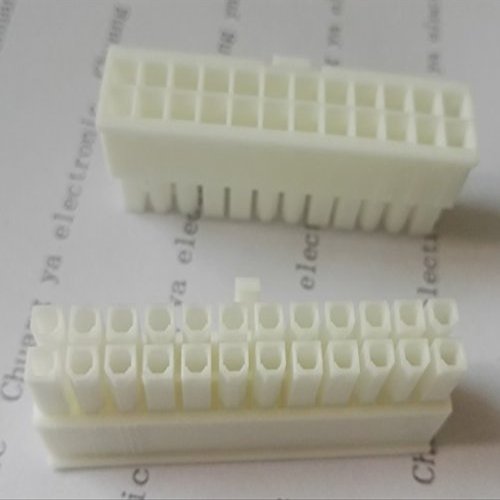 Davitu Electrical Equipments Supplies - 4.2mm Milk white 24P 24PIN male for PC computer ATX motherboard power connector plastic shell Housing