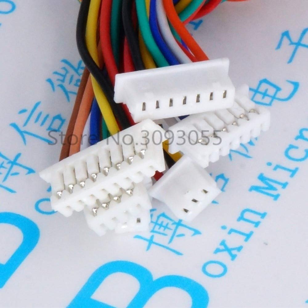 Davitu Electrical Equipments Supplies - 10PCS Single End SH Pitch 1.25mm 15cm 28AWG (0.36cm) Micro Wire To Board Connector 2P 3P 4P 5P 6P 7P 8P Single head - (Color: 4P)